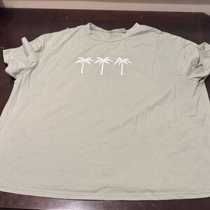 Palm Tree Graphic Men's Shirt - Green